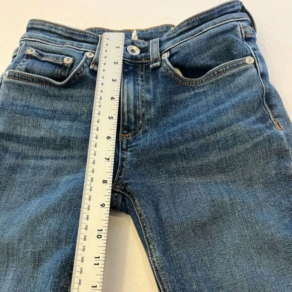 RAG & BONE Jeans Cate Step Hem Mid Rise Ankle Skinny in Hampton Size 24 - Picture 14 of 15